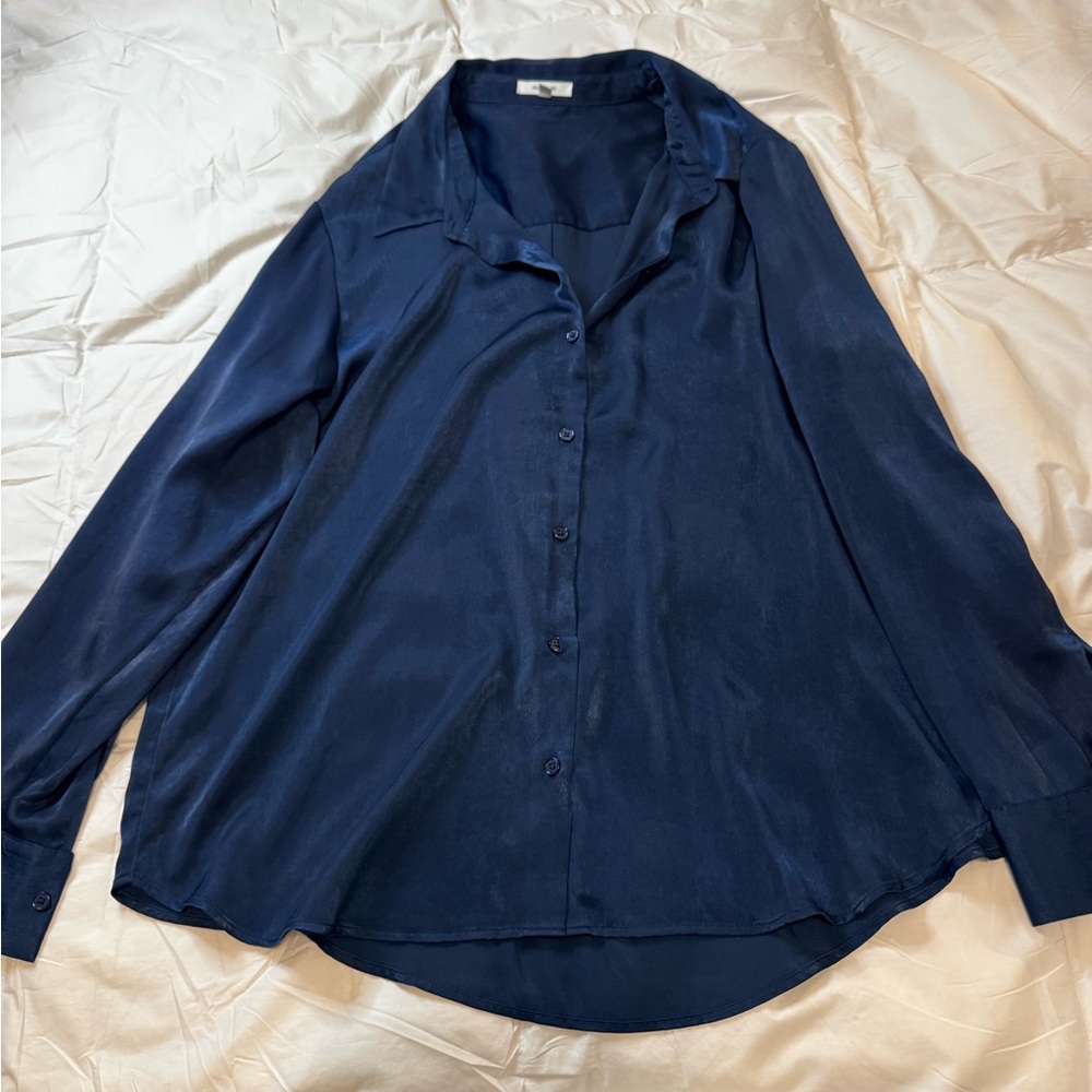 Elegant Navy Blue Women's Top